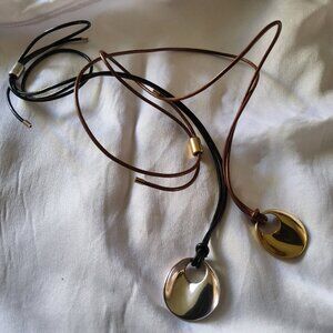 J.Crew leather cord necklaces